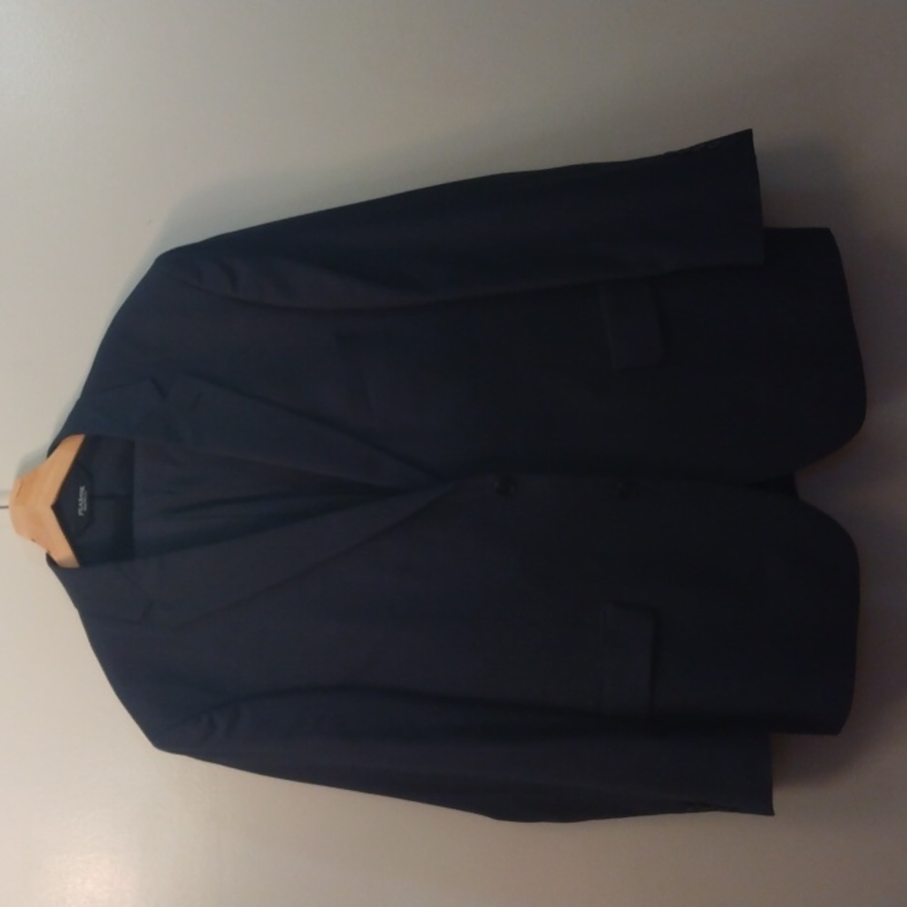 Like New Jos. A. Bank Solid Navy Blue Wool Traveler Suit 44R - Picture 10 of 11